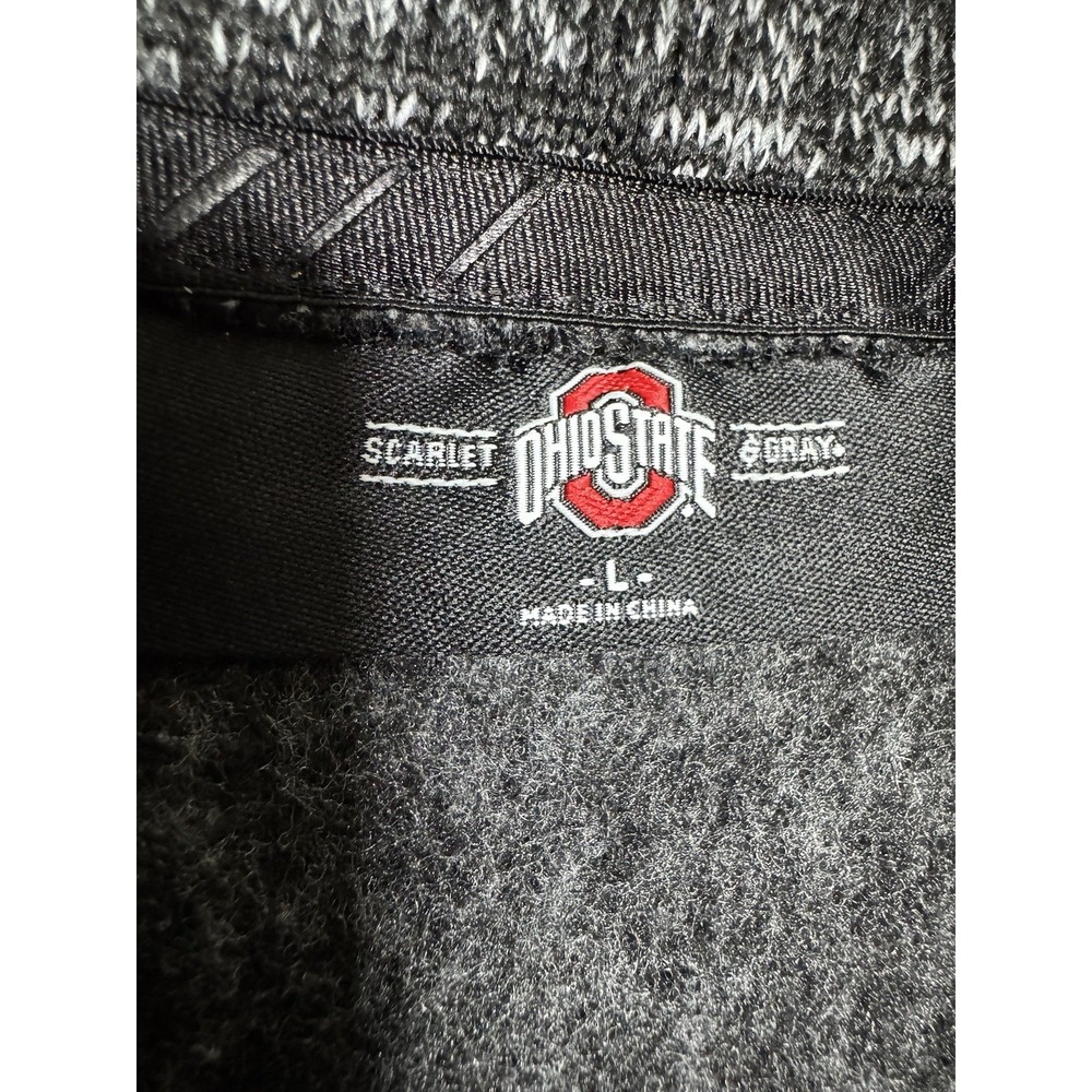 Ohio State Buckeyes Essential Knit Crew Fleece Full Zip Gray Size Large - Picture 2 of 7